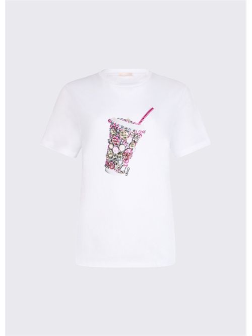 T-shirt woman white LIU JO | WA6237JS923/P9331